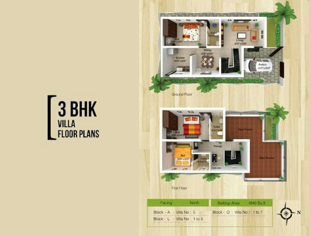 Three BHK villa 75lkhs furnished fully for re sale............
