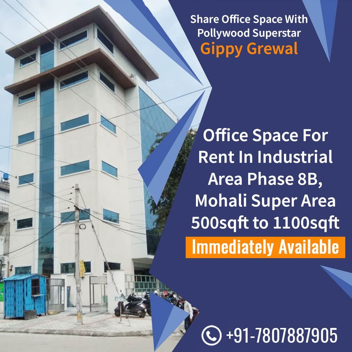 Office Space for Rent 500 Sq. Feet at Chandigarh, Sector-74A