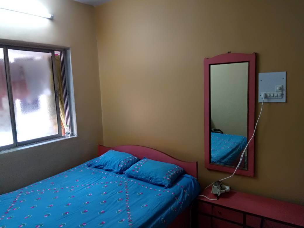 2bhk flat with 1 master bedroom(attached bathroom) & 1 bedroom with attached balcony