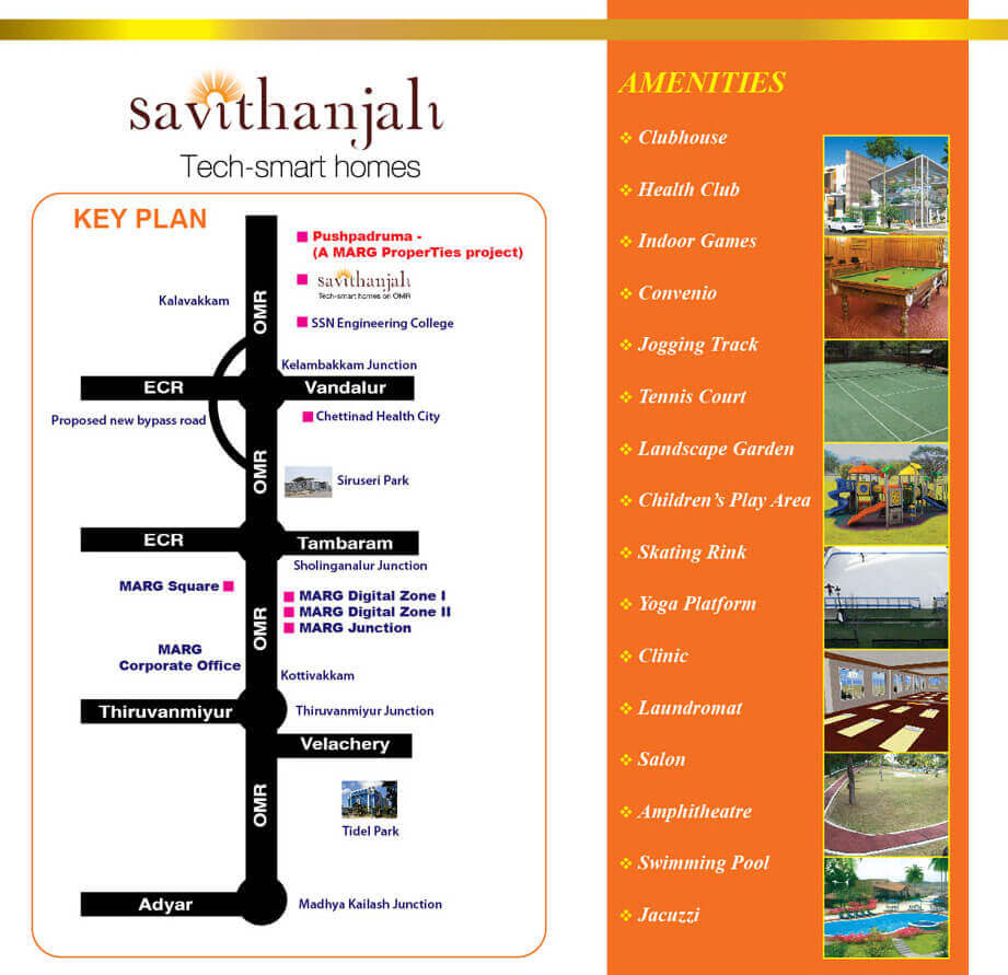 Smart Hi-tech 1/2/3 BHK Savithanjali Apartments at Rs.19.06 Lac Onwards at Old Mahabalipuram Road, Chennai.